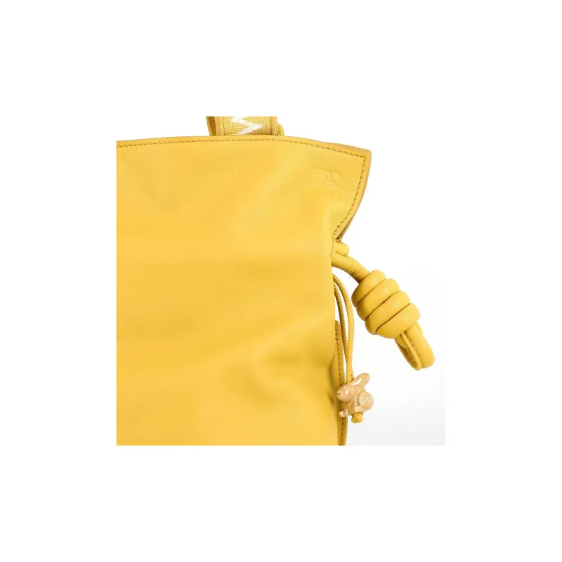LOEWE Flamenco Clutch In Nappa Calfskin Pale Yellow Glaze-9