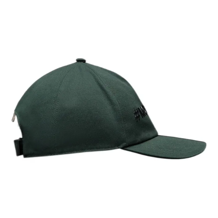 Moncler Gabardine Cotton Baseball Caps Men's Gray Green-1