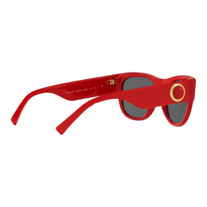 VERSACE Plastic Irregular Shape Sunglasses Men's Red-5