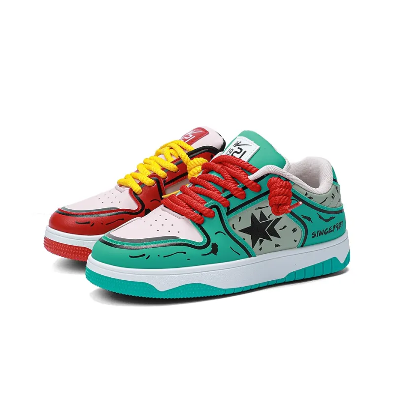 DOUBLE STAR 88 Slip Resistant Cushioning Abrasion Resistant Lightweight Breathable Low Top Skateboard Shoes Unisex-2