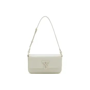 Staccato Cow Leather Shoulder Bag Women's Pink/Ecru/Light Gray Green