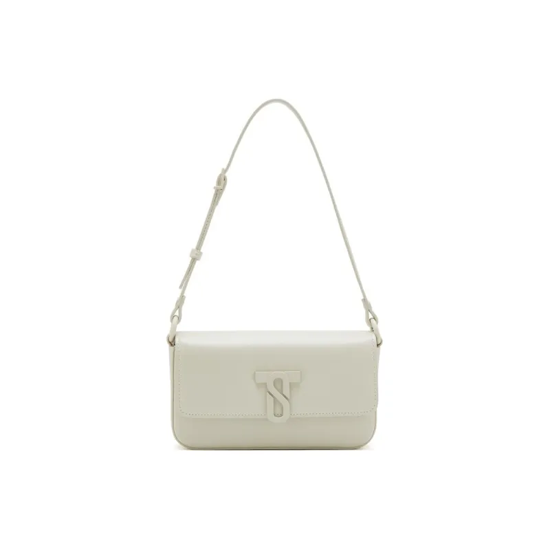 Staccato Cow Leather Shoulder Bag Women's Pink/Ecru/Light Gray Green-0
