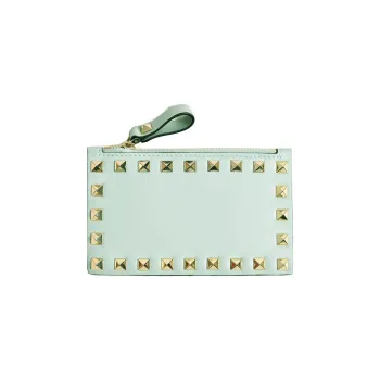 Valentino Cow Leather Coin Purses Card Holders Regular Women's Green