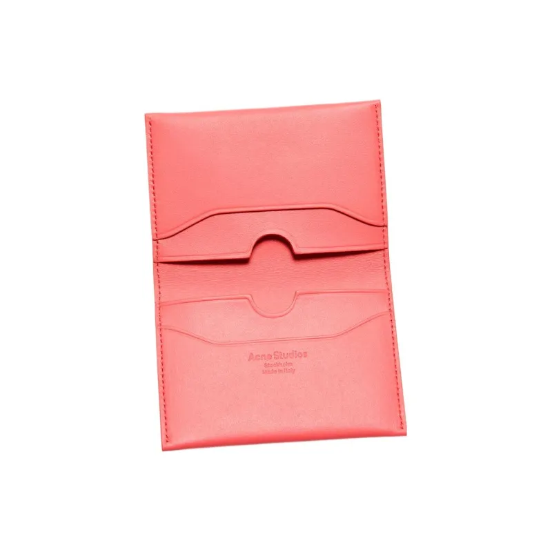 Acne Studios Calfskin Wallet Women's Electric Pink-3