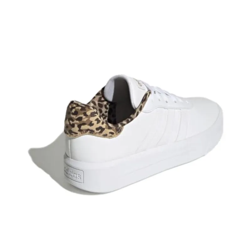 Adidas Court Platform Shoes 'White Leopard' Women's-3