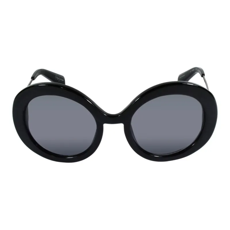 Yohji Yamamoto Round Sunglasses Women's Black-1