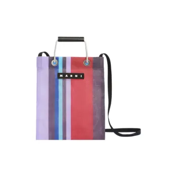 MARNI Polyamide Tote Bag, Shopping Bag, Handbag, Shoulder Bag, Crossbody Bag Mini Women's Blue & Multicolor