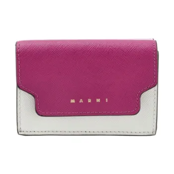 MARNI Calfskin Wallet Women's Plum