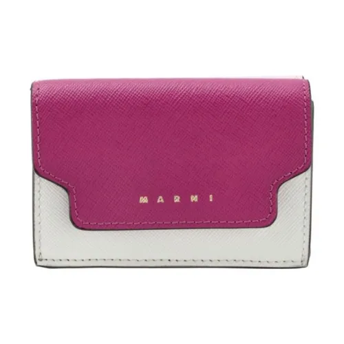 MARNI Calfskin Wallet Women's Plum