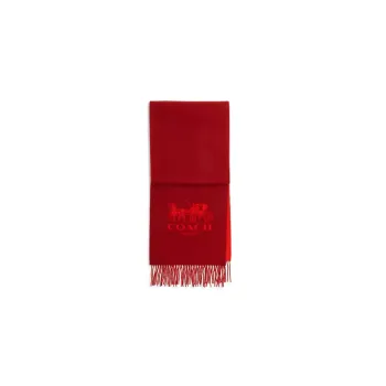 COACH 100% Small Cashmere Scarf Unisex Red