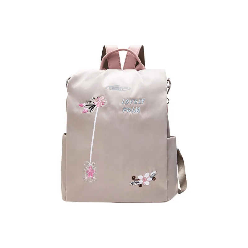 GF Oxford Shoulder Bag Backpack Women's Khaki/Black/Blue-2