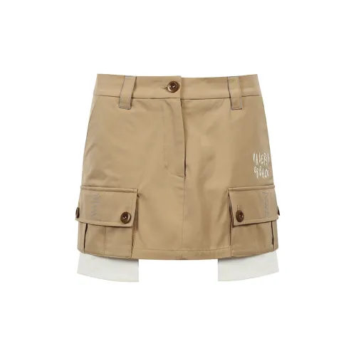 Valeria Obbaco Cargo Short Skirts Women's Light Brown