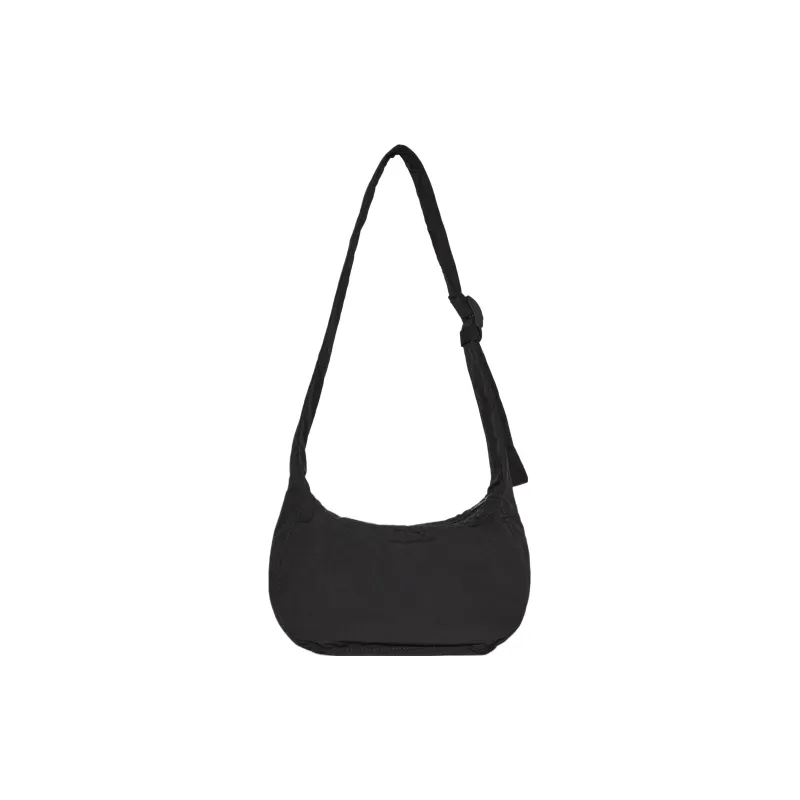COS Polyamide Saddle Bag, Shoulder Bag, Crossbody Bag Medium Size Unisex Black-0