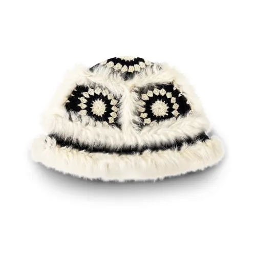 LEONAJ Rabbit Fur Bucket Hats Unisex
