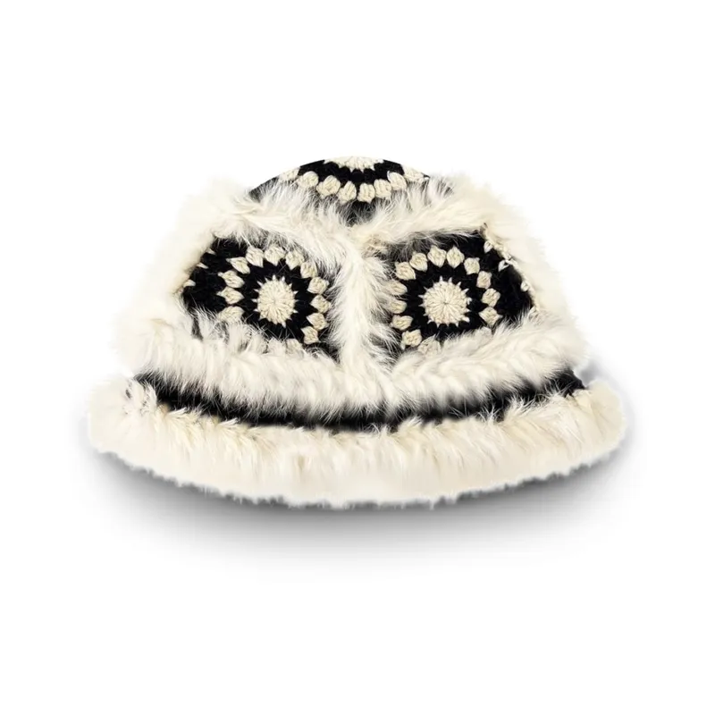 LEONAJ Rabbit Fur Bucket Hats Unisex-0