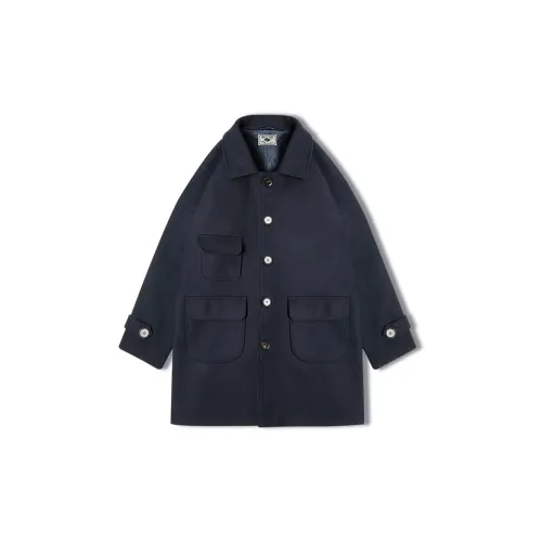 MADEN Coats Men Marine Blue