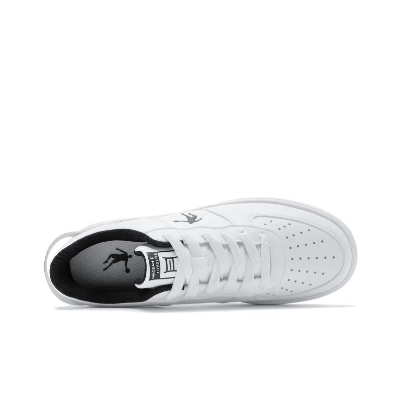 QIAODAN Skateboard Shoes Women's Low Top White Black-3