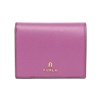 Furla Leather Wallet Women's Purple Beige