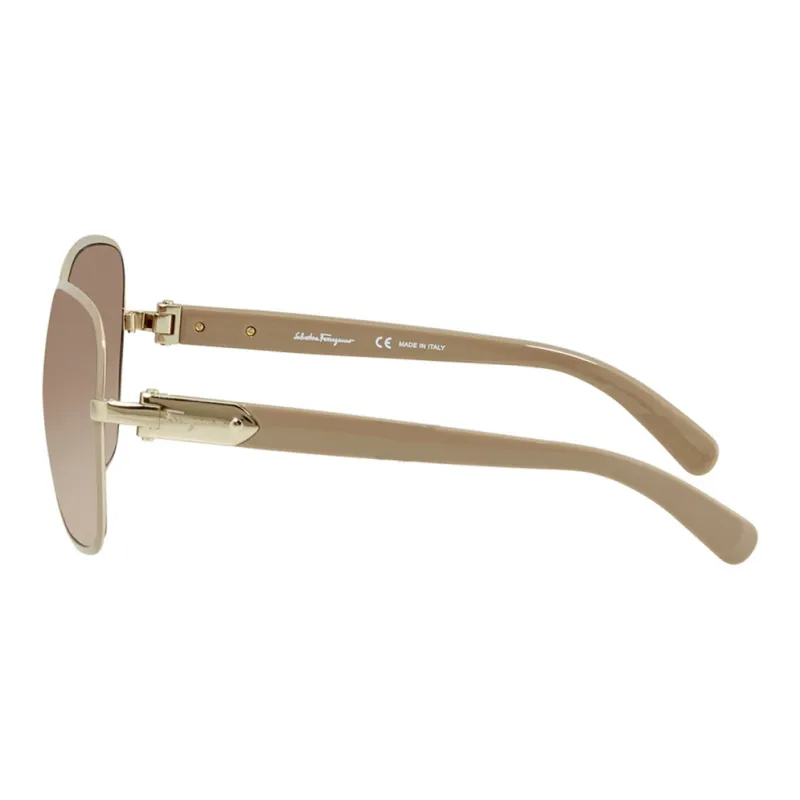 FERRAGAMO Square Sunglasses Women's Brown-2