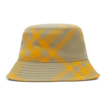 Burberry Polyester Cotton Wool Bucket Hats Men's Yellow