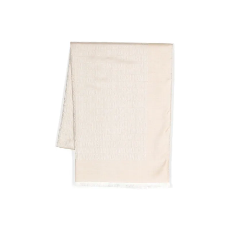 MOSCHINO Logo-jacquard Silk-blend Scarf-0