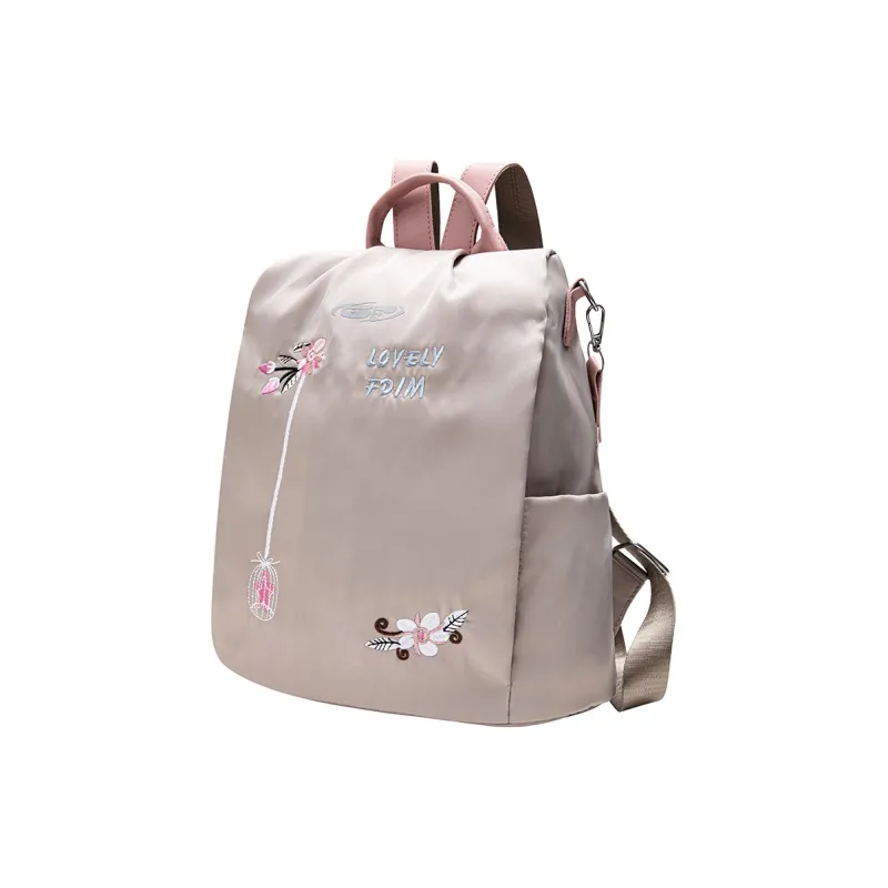 GF Oxford Shoulder Bag Backpack Women's Khaki/Black/Blue-1
