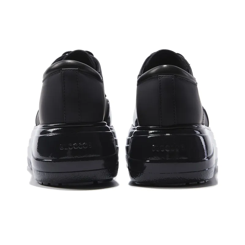 BLOCCO5 Low Vamp Platform Height Increasing Multicolor Platform Shoes Women's Casual Shoes Women's Black-3
