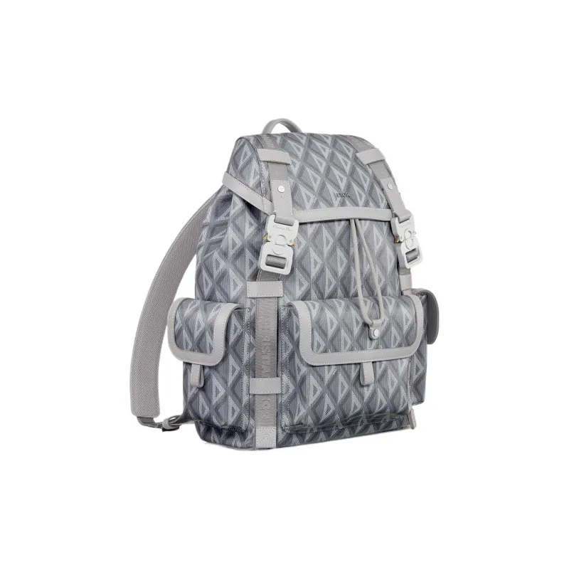 DIOR Hit The Road Canvas Backpack Medium Size Men's Dio Gray-1