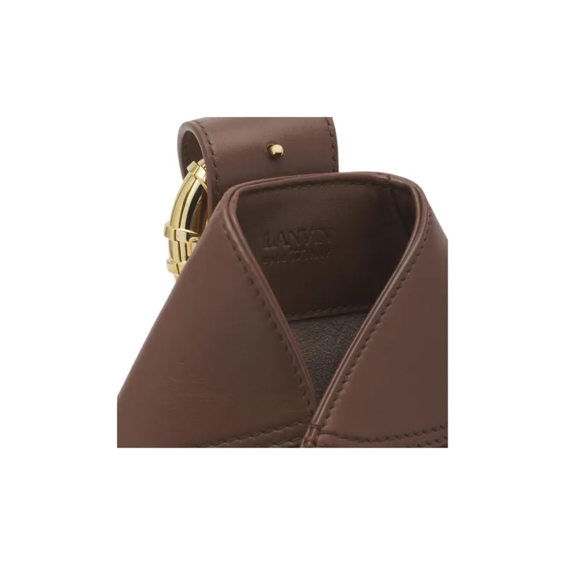 Lanvin Logo Embossed Melodie Hobo Bag-4