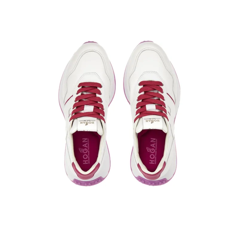 HOGAN Logo-patch Leather Sneakers-4