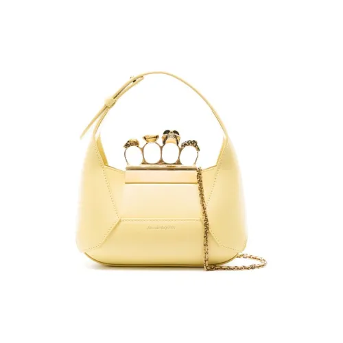 Alexander McQueen Calfskin Shoulder Bag Crossbody Bag Handbag Mini Women's Pink Wax Yellow