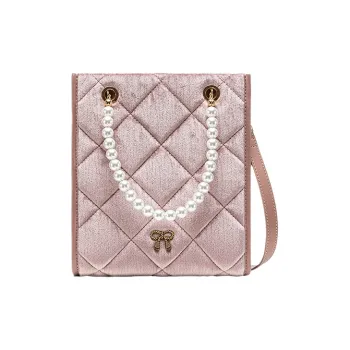 VANESSA HOGAN Cow Leather Handbag Shoulder Bag Crossbody Bag Women's Pink