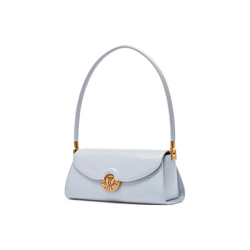 Staccato Cow Leather Shoulder Bag Regular Women's Cream White/Khaki Deep Apricot/Nightfall Black/Haze Blue-18