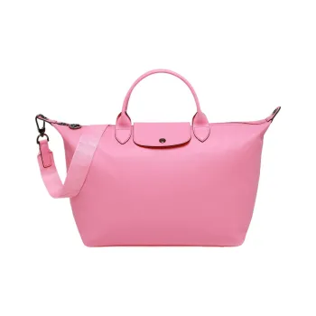 LONGCHAMP Le Pliage Xtra Cow Leather Dumpling Bag, Shoulder Bag, Crossbody Bag, Handbag Large Size Women's Pink