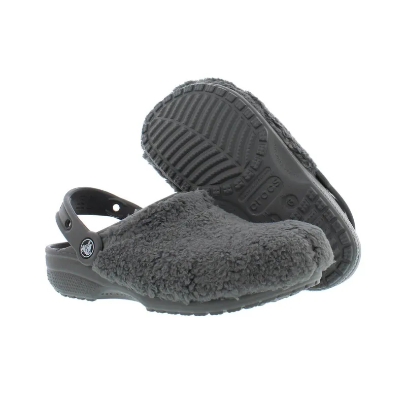 Crocs Classic Fuzz Mania Clogs 'Slate Grey'-3