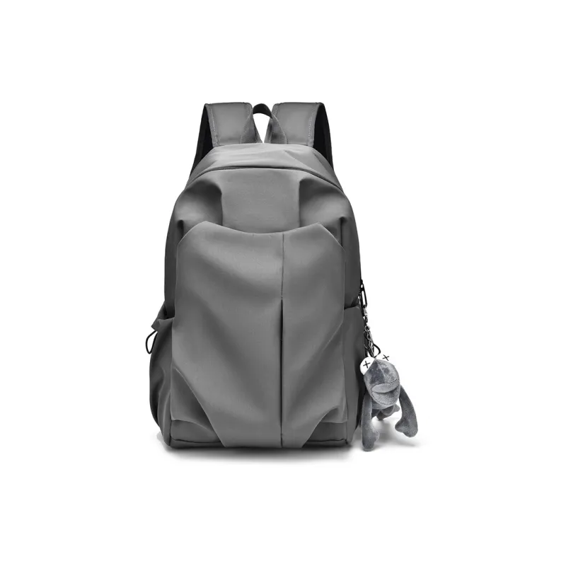 GEERDUN Durable Fabric Backpack Regular Unisex Black/Red/White/Gray-12