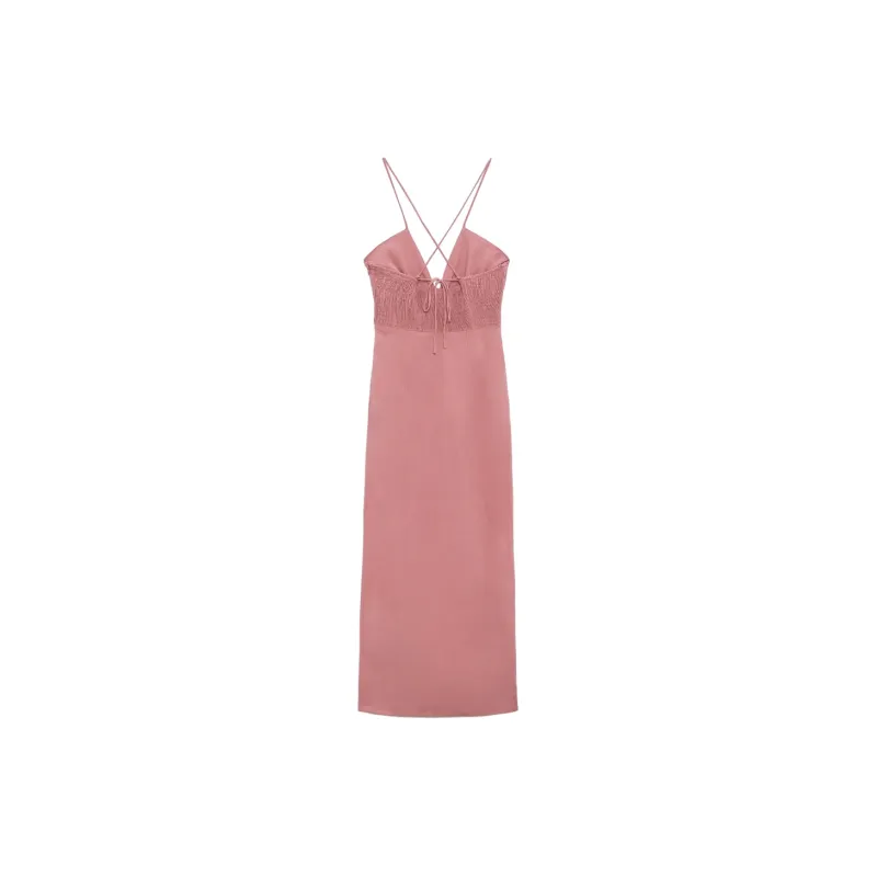 ZARA Slip Dresses Women's Purple-1