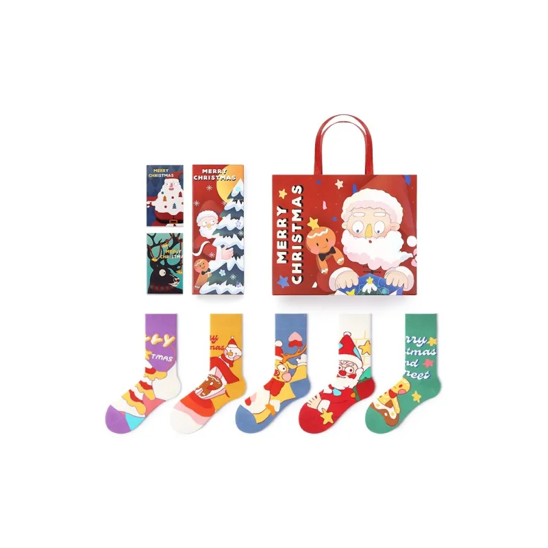 Primeet Mid Calf Socks Unisex 5 Pairs Gift Box Set-3