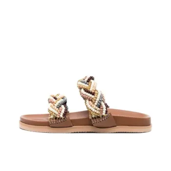 De Siena SHOES Bead-embellished Leather Slides