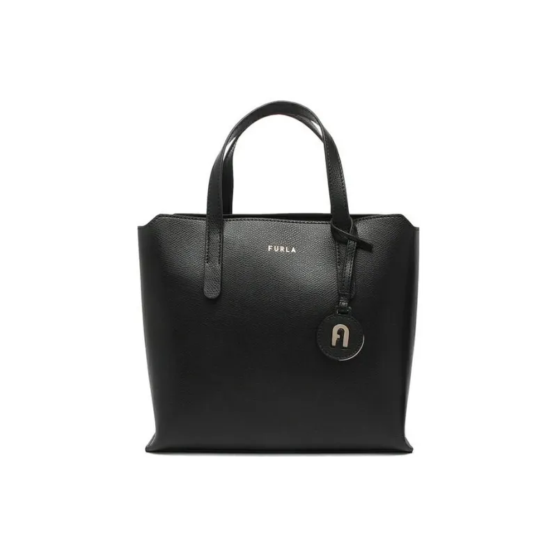 Furla Linda Leather Handbag Small Size Women's Black-0