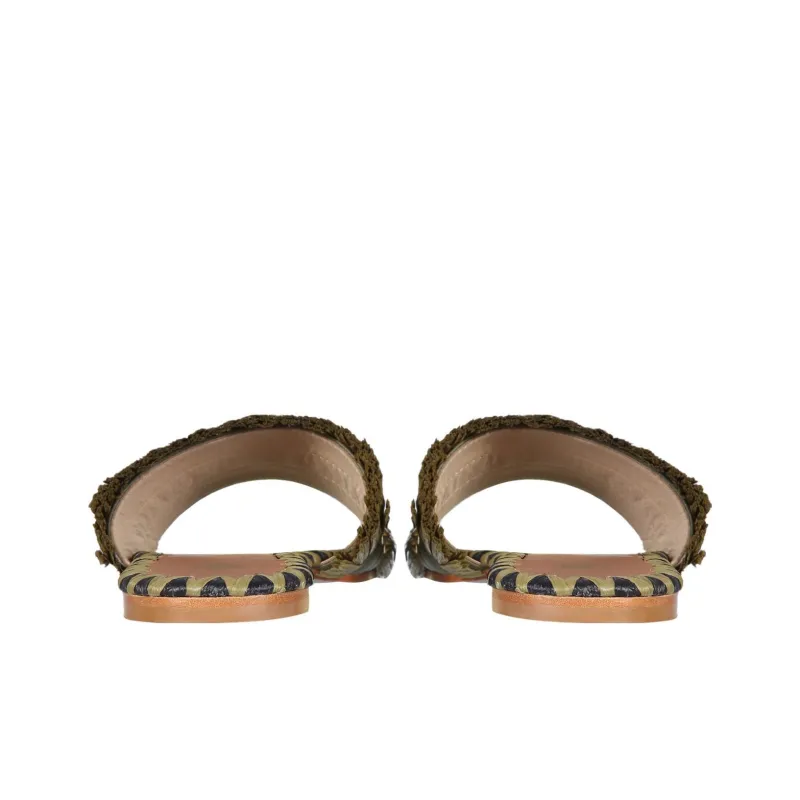 De Siena Slide Slippers Women's Olive Green-3