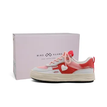 MINGKUANG Streetwear Heart Shoes Slip Resistant, Abrasion Resistant, Lightweight Low Top Skateboard Shoes Women's