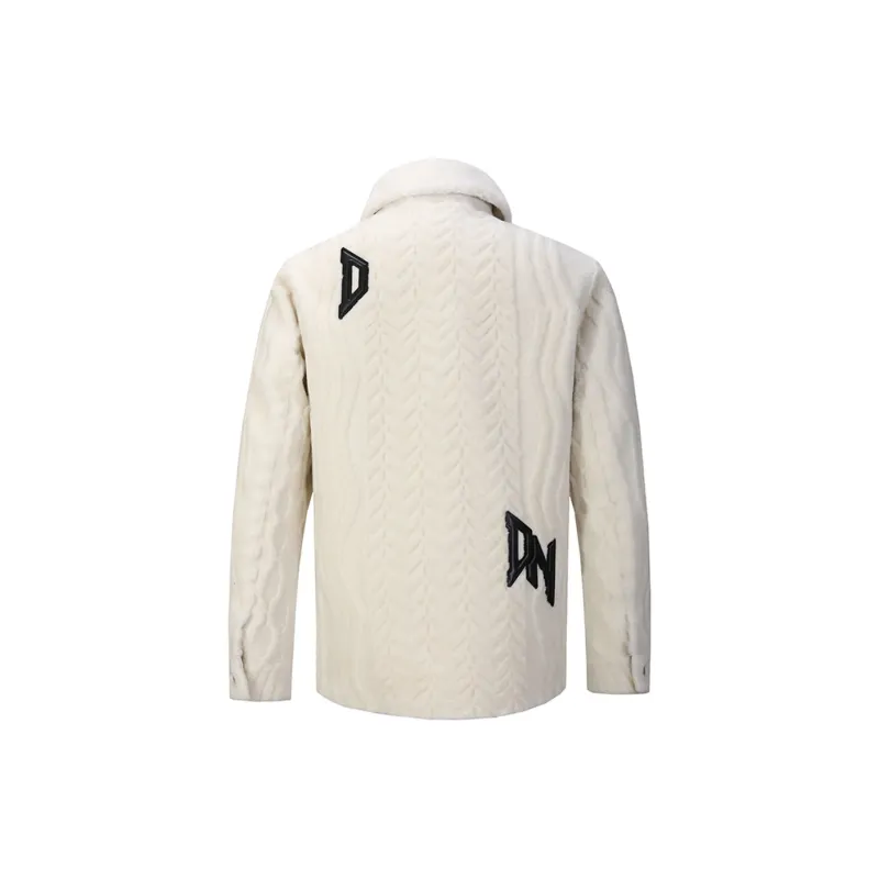 DAVID NAMAN FW23 Fur Coat Men's Ecru-1