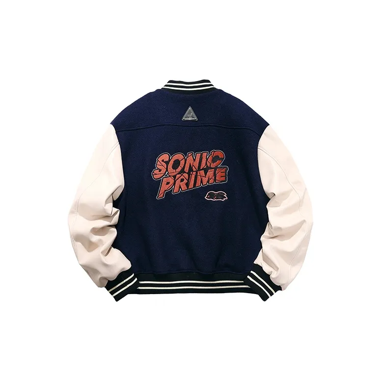 ROARINGWILD Sonic Co-brand Baseball Jerseys Unisex Blue-1