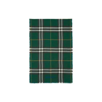 Burberry Check Printed Fringed Edge Scarf