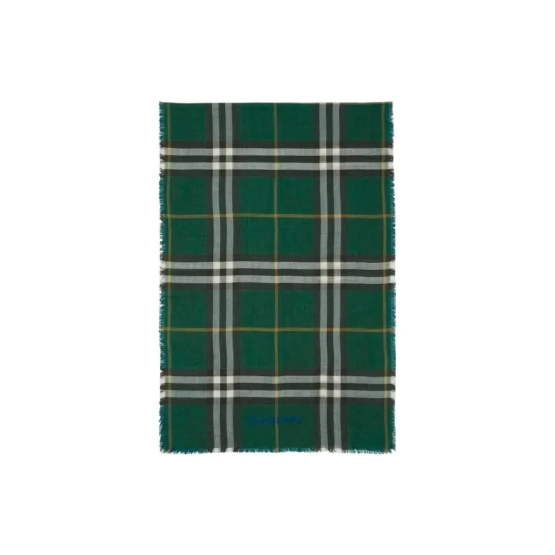 Burberry Check Printed Fringed Edge Scarf-0