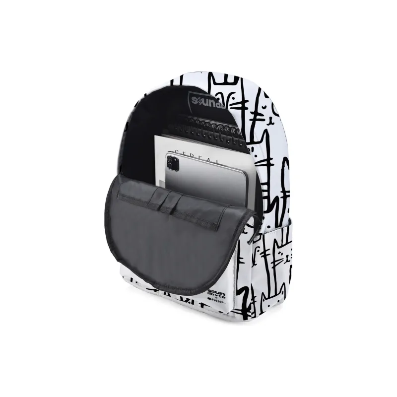 ONRF Polyester Backpack Medium Size Unisex White-2