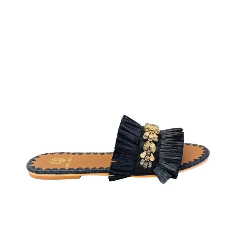 De Siena Slide Slippers Women's Black-1