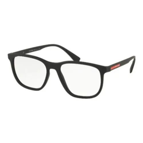 PRADA Acetate Square Eyeglass Frames Men's Black