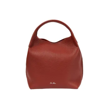 Loro Piana Leather Tote Bag Shopping Bag Shoulder Bag Handbag Medium Size Women's Brown
